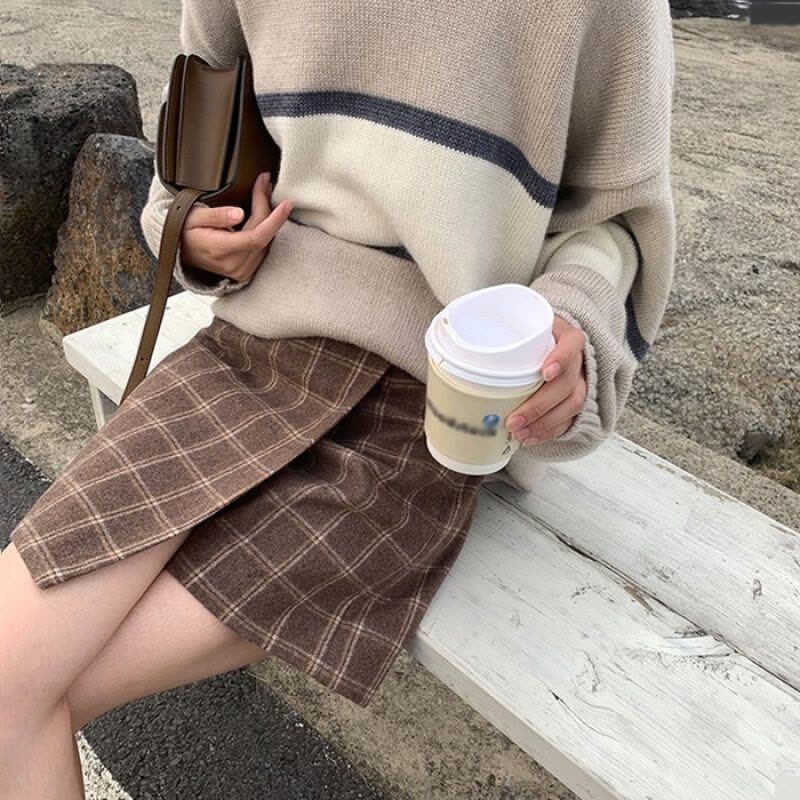 迪鲁奥(DILUAO)YXXM 孕妇装 孕妇短裙夏装2021春夏新款潮妈外穿半身裙托腹宽松a字半身裙百褶夏季孕妇裙 50图片