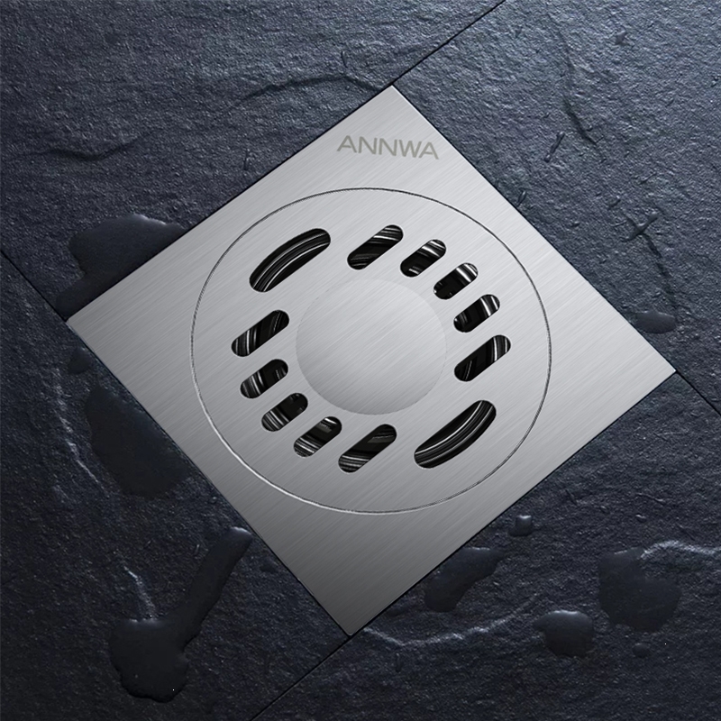 安华annwa加厚不锈钢防臭地漏卫生间洗衣机淋浴房下水道盖地漏参数