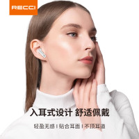 RECCI锐思REP-W88蓝牙耳机ANC降噪入耳式双唛ENC高清通话商务小巧透亮无线耳机通用 珠光白