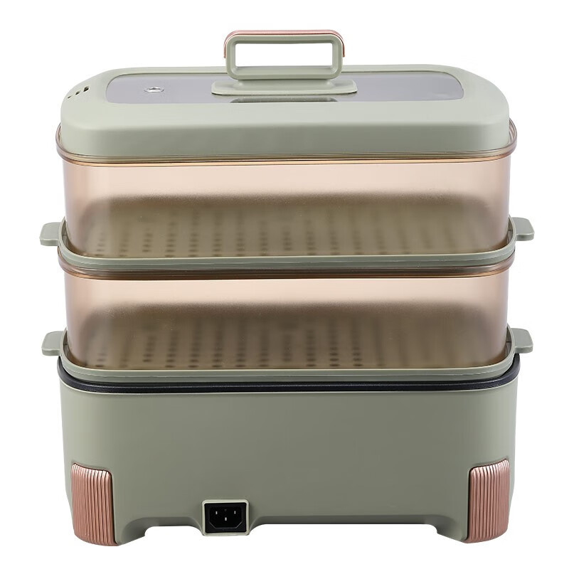 康佳(KONKA)电蒸锅大容量多功能锅家用多层早餐蒸蛋蒸包子蒸锅 电蒸箱KGZL-3012 柳芳绿(单邮)!