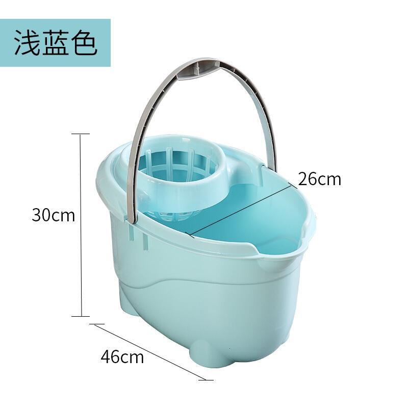 家用老式拖把桶加厚塑料桶拖布甩干水桶大号长方形平板海绵沥水桶