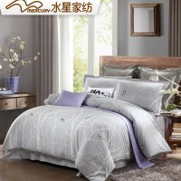 水星(MERCURY)家纺 纯棉四件套全棉床品套件床上用品床单被套 林间禅语1.8m床