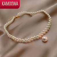 KAMIXIWAの珍珠项链女choker颈链潮ins冷淡风简约气质锁骨链