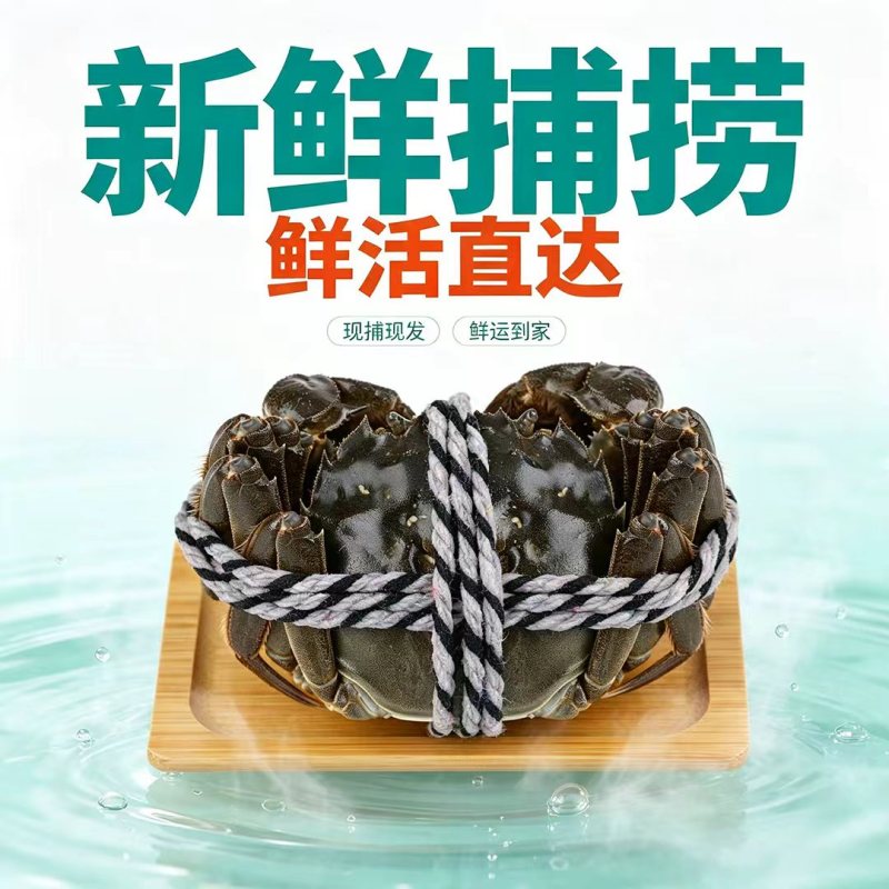 【活蟹】蟹灵阁阳澄湖大闸蟹公6.0两母4.5两4对8只 10月15日起提货 5天内发货