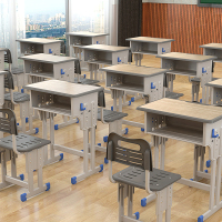 兴福隆加厚升降塑料课桌椅培训桌中小学生辅导班书桌家用儿童学习桌椅子[工厂现做 7天内发货]