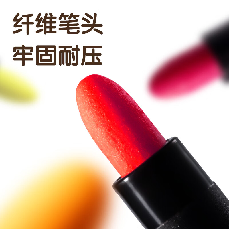 得力(deli)12色可水洗水彩笔易握粗三角学生儿童涂色颜色马克笔画笔套装画画绘画文具礼物高清大图