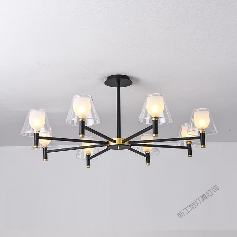 苏宁放心购 后现代轻奢客厅吊灯北欧风简约大气客厅灯卧室餐厅吊顶灯创意个性家用全屋灯具组合套餐ins网红灯饰