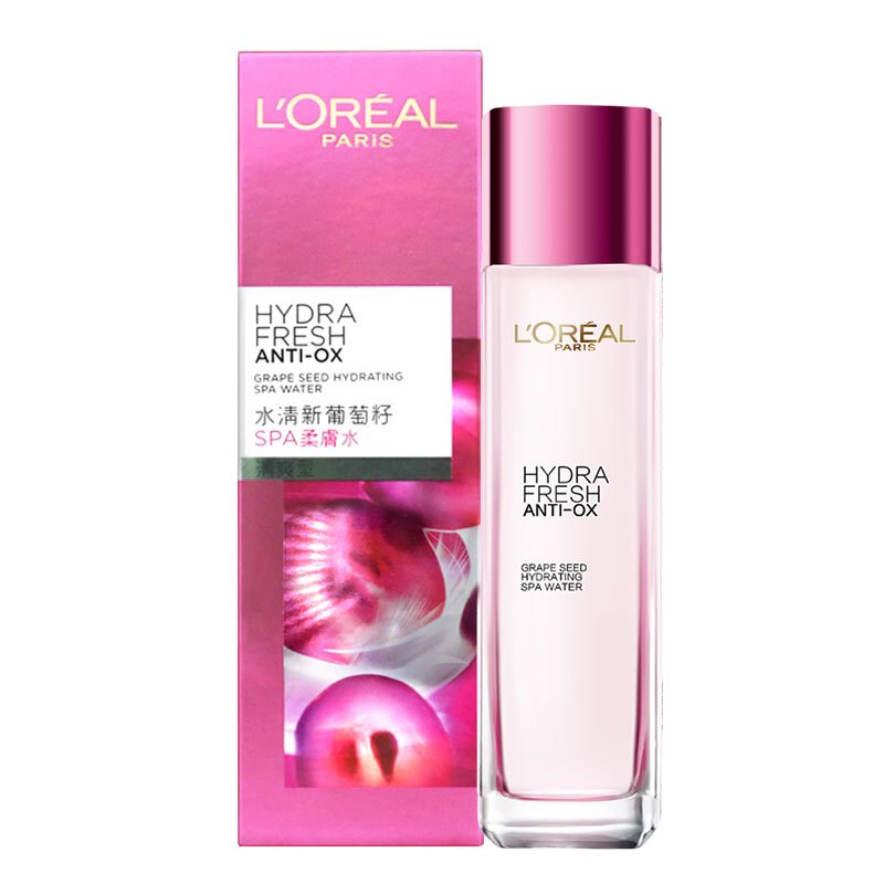 欧莱雅(L’OREAL)女士爽肤水 清润葡萄籽柔肤水 保湿补水130ml 香港版本