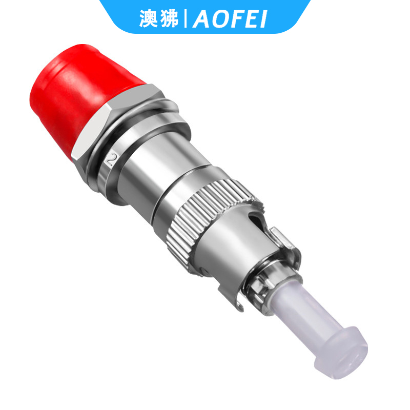 澳狒 ST-FC 光纤转接头光纤适配器耦合器阴阳转接法兰盘 ST公转FC母 1个高清大图