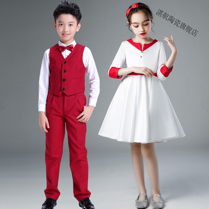 六一儿童演出服男女中小学生背带裤舞台诗歌朗诵表演服儿童合唱服