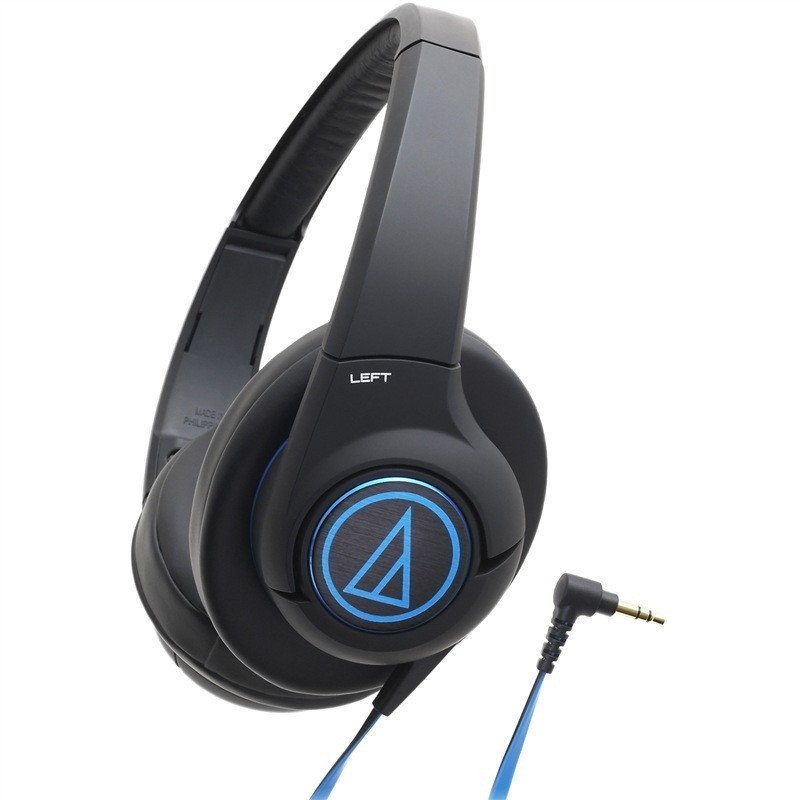 铁三角(Audio-technica) ATH-AX5iS BK 便携式头戴式手机通话耳麦耳机 黑色