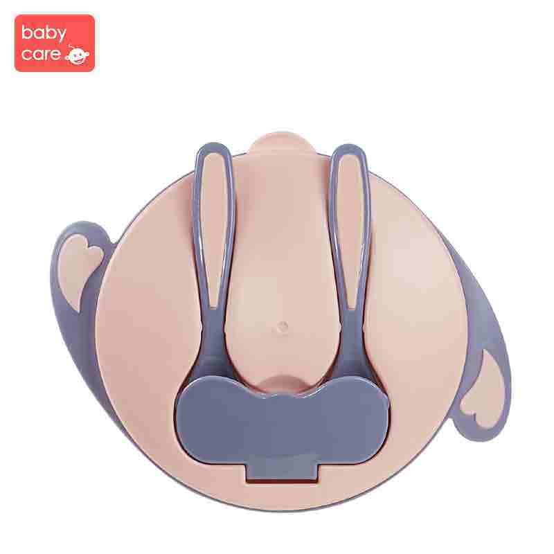 babycare 婴儿碗勺套装宝宝吃饭辅食碗儿童餐具防摔防汤便携吸盘碗珀尔里粉2180