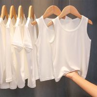 儿童运动背心棉男童女宝宝白色打底衫内穿薄夏莫代尔吊带小背心