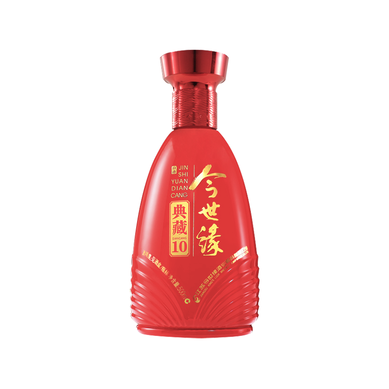 今世缘 典藏10 42度 500ml 单瓶装 白酒 喜庆婚宴 亲朋小聚 自饮