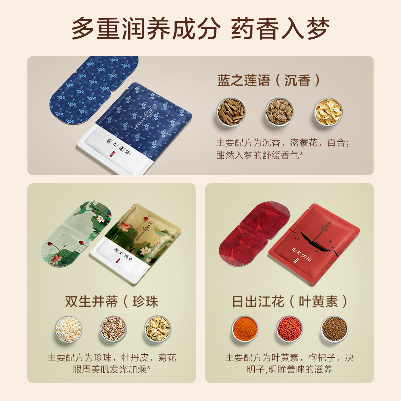 珍视明忆江南蒸汽眼罩 热敷发热缓解眼疲劳眼罩睡眠遮光透气男女 珍珠10片
