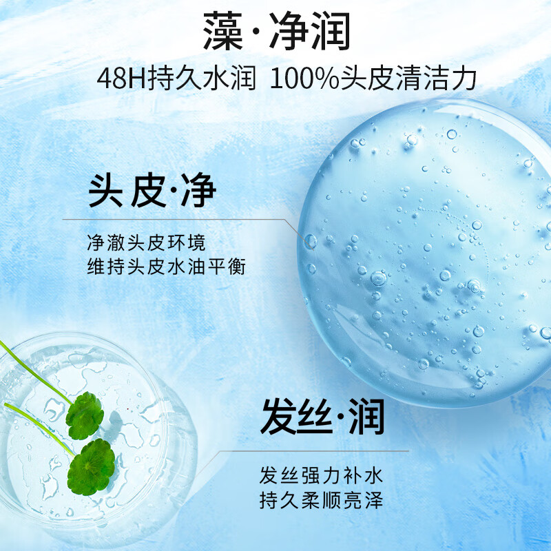 SYOSS丝蕴净透清润头皮洗发水蓝藻控油水润洗发露净爽柔顺无硅油洗头膏420ml高清大图