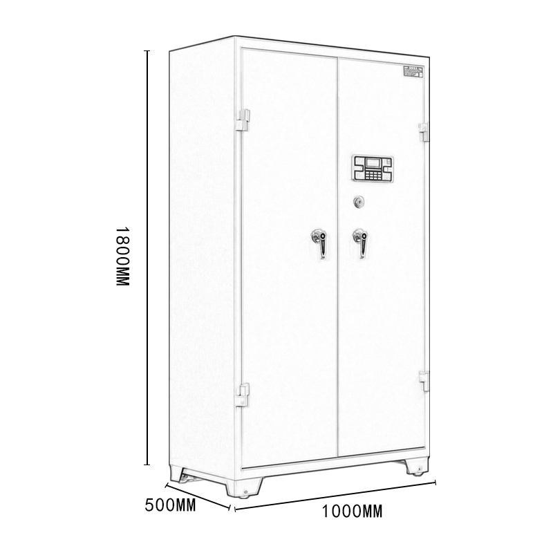 振奥 钢制枪柜存储柜管制器械保管柜密码锁枪弹存放柜 军绿款1800*1000*500mm高清大图