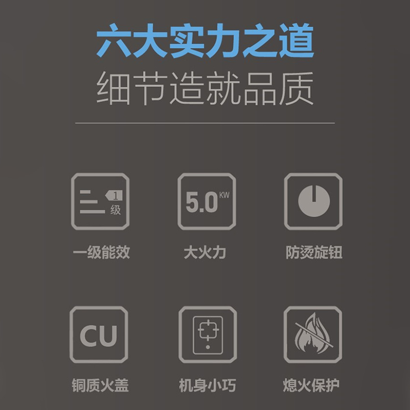 施耐德(Schneider)燃气灶单眼灶4.5KW大火力一级能效天然气 全进风灶具台嵌两用JZT-T35