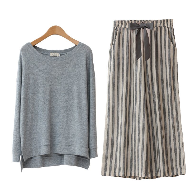 睡衣女秋批睡衣女士纯棉韩版女性休闲简约家居服居家服女士套装