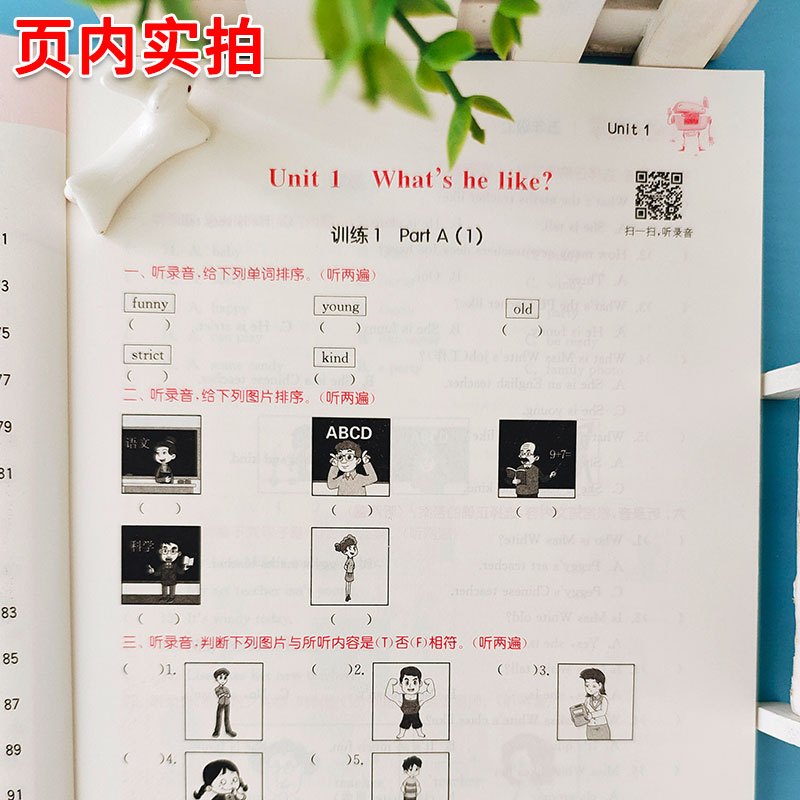 2021新版通城学典小学英语听力能手五年级上册人教版PEP小学生5年级上人教提升思维专项同步训练阅读全新英文理解练习题扫