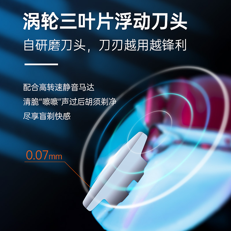 苏宁极物便携式剃须刀电动剃须刀男士刮胡刀SD-06 灰色旅行小巧迷你长续航剃须刀