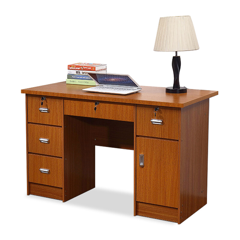 日盛达仁办公桌规格1400x700x750mm板材免漆板面板25参数