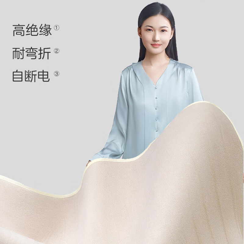 彩虹[高温断电]单人排潮 取暖三档调控无纺布电热毯电褥子1.5*1.2米高清大图