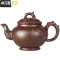 三维工匠紫砂茶壶紫砂大容量大号紫砂壶家用功夫茶具杯套装宜兴朱泥梅花壶 棕色双龙戏珠壶(800)