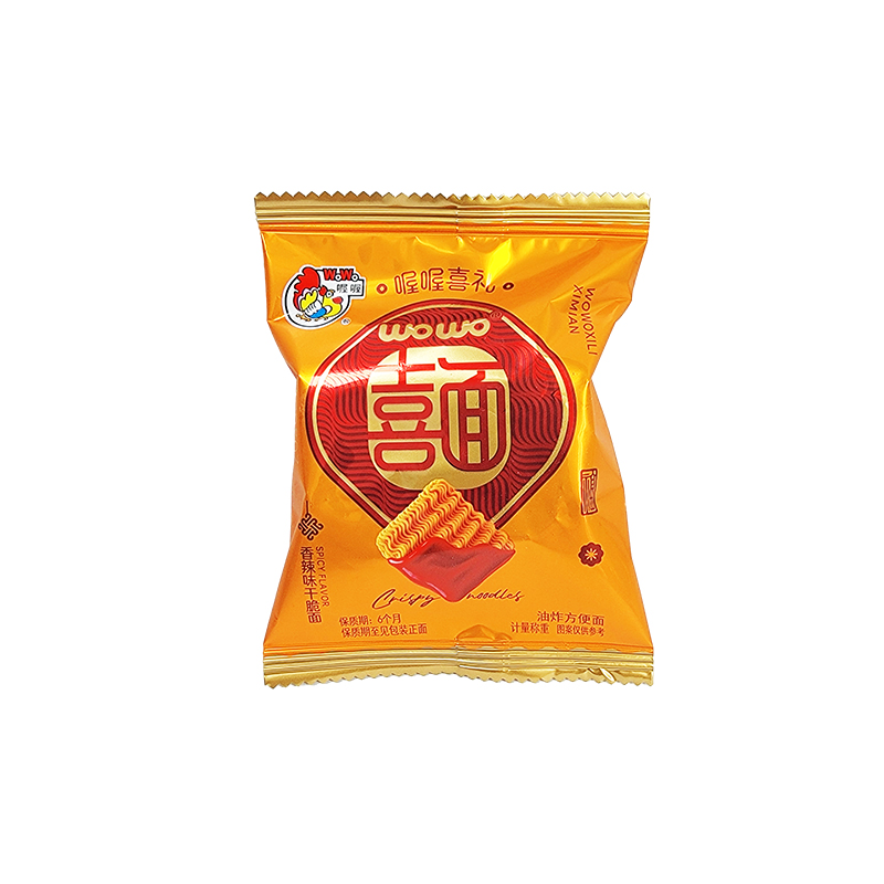 喔喔喜面香辣味干脆面500g散装油炸方便面婚庆结婚喜糖高清大图