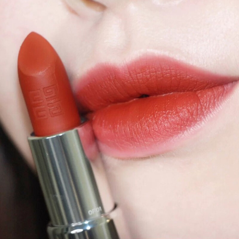 givenchy纪梵希高定红丝绒口红半哑光女唇膏红丝绒口红n35枫叶砖红