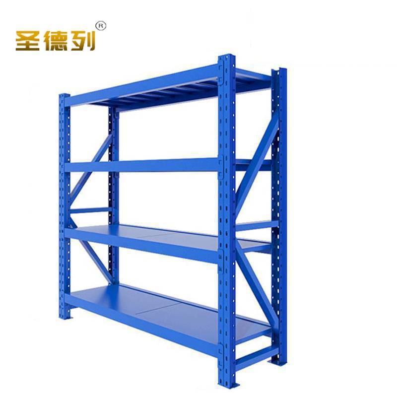 圣德列仓储货架置物架V-6 2000*500*2000四层蓝色300kg高清大图