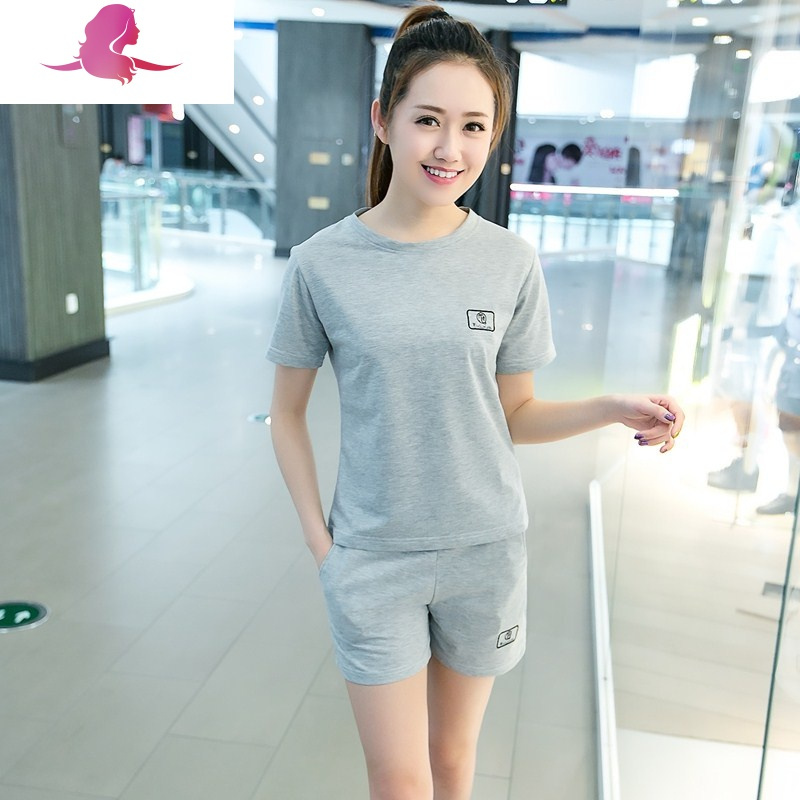 艳如飞一套女装薄款短衣短裤套装短装两件套休闲yd运动夏天衣服时尚