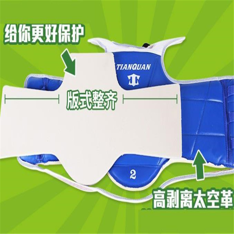 爱顺63-R 跆拳道护具（红色） 实战护具训练加厚实战比赛型 面罩套装 G