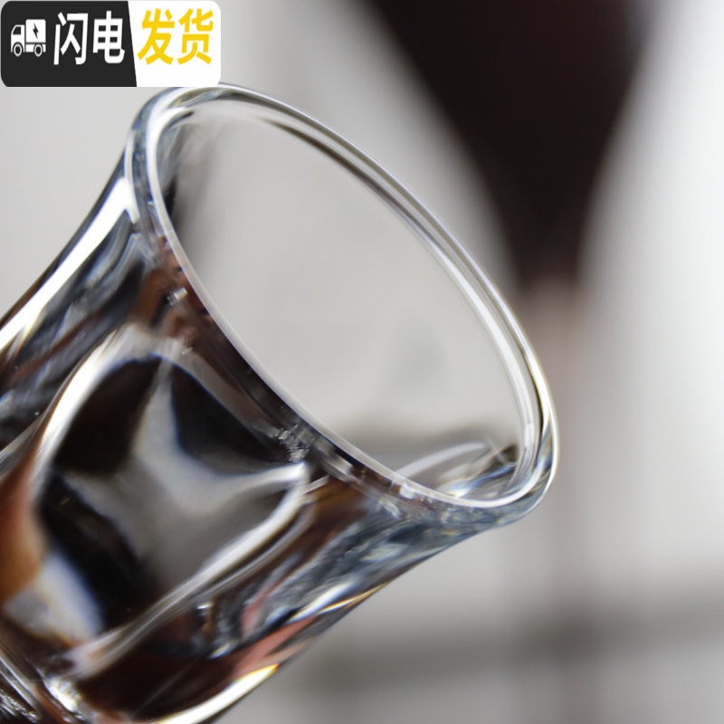 三维工匠水晶玻璃中式酒吧一口杯吞杯子弹杯小号白酒杯迷你杯日式烈酒杯子 40(6个)高清大图