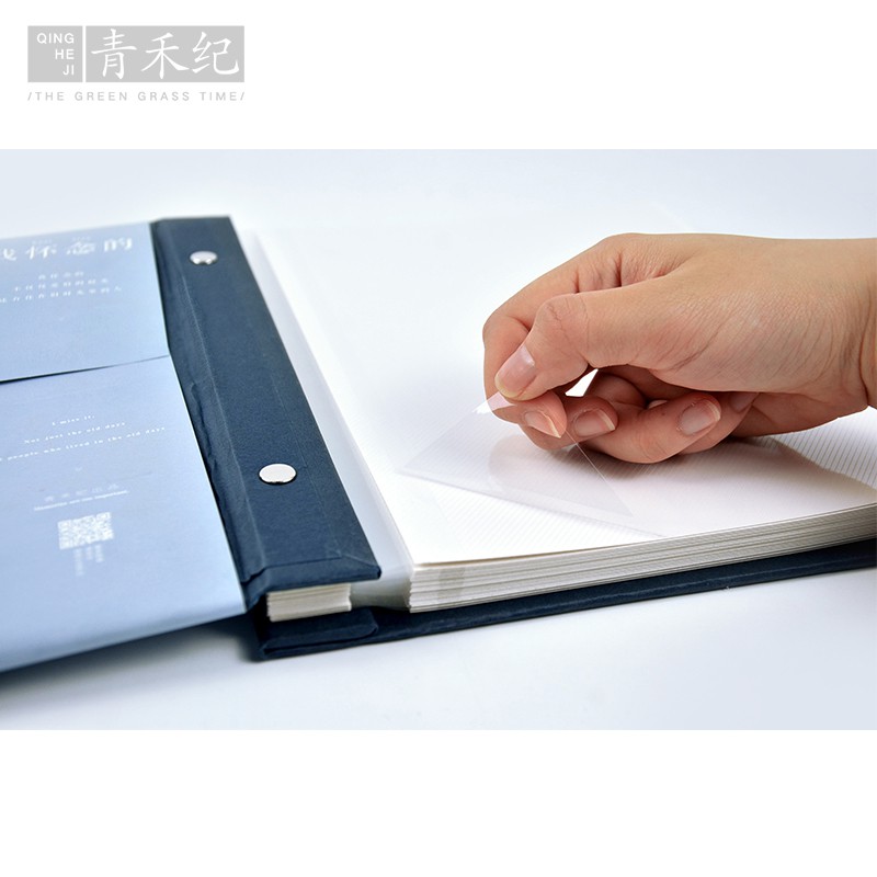 我怀念的相册本覆膜宝宝成长纪念册情侣相册影集票据收纳册邮票火车动车机票收藏册景点票明信片收集 三维工匠 深灰大号高清大图