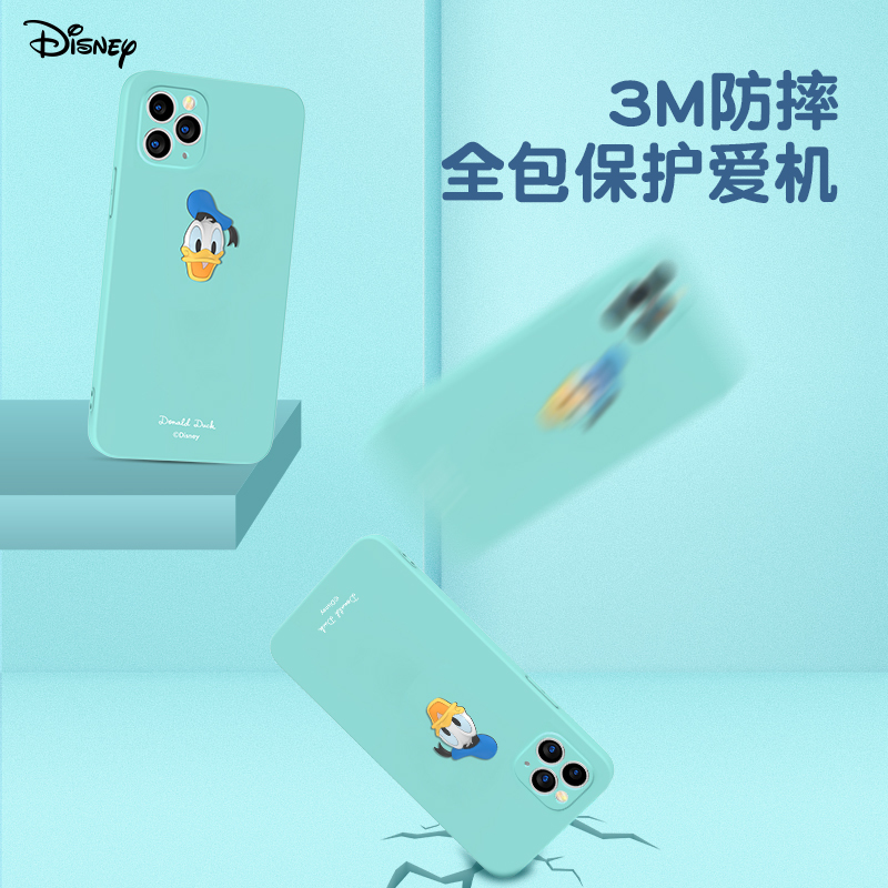 优加迪士尼适用苹果12手机壳iPhone11/12promax保护套米奇米妮3D立体头像全包防摔创意唐老鸭黛丝情侣款