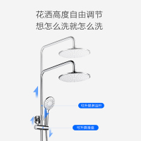 九牧(JOMOO) 卫浴淋浴花洒套装喷头淋浴器硅胶净垢喷头升降淋浴器套装36453-592/1B-1