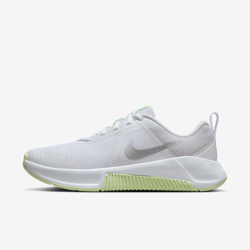 耐克(NIKE)女士运动训练鞋舒适稳定防滑多功能健身房室内健身鞋 White/Barely_Volt/Metallic_Sil 40.5