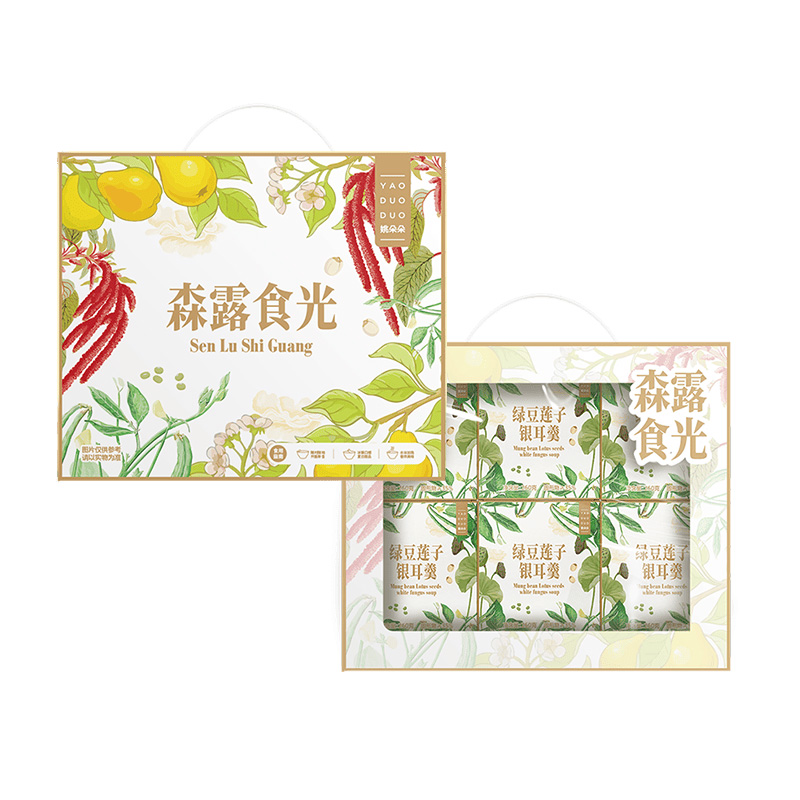 姚朵朵银耳羹绿豆配银耳慢熬炖煮绿豆莲子银耳羹260g*6碗高清大图