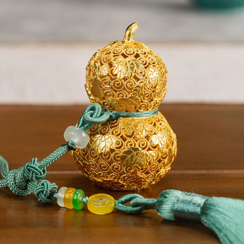 朱炳仁·銅 福禄欢喜花丝小葫芦挂件高清大图