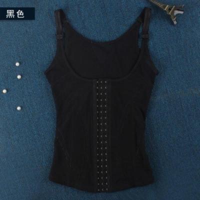 [带子可调节]产后燃脂束身上衣大码加肥塑身衣收腹束腰带 黑色 3XL(120-140斤)