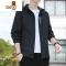 YANXU装休闲夹克男士2022秋季新款韩版连帽风衣外套潮流男装上衣服