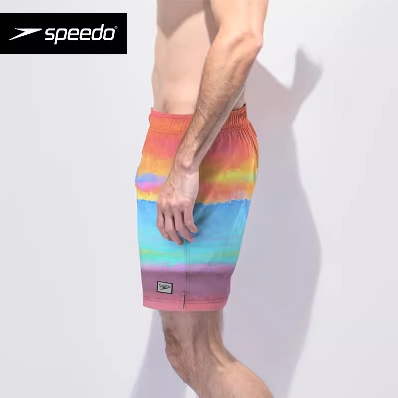 speedo速比涛男士沙滩裤防晒舒适贴身抗氯户外冲浪运动游泳短裤