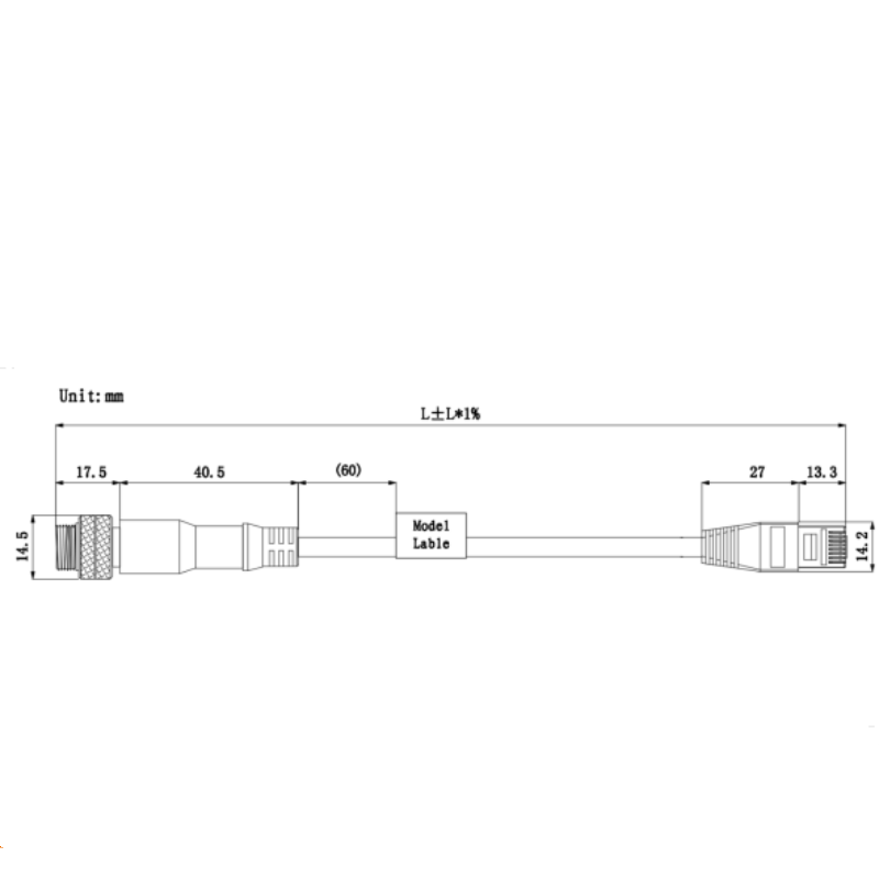 华睿科技 配套SS5000传感器标准外部网线暗绿色5M CABNET-M12A8-RJ45-05D 货期2周高清大图