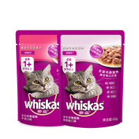 伟嘉妙鲜包全价成猫猫粮金枪鱼及牛肉口味 妙鲜双享 85g*6包