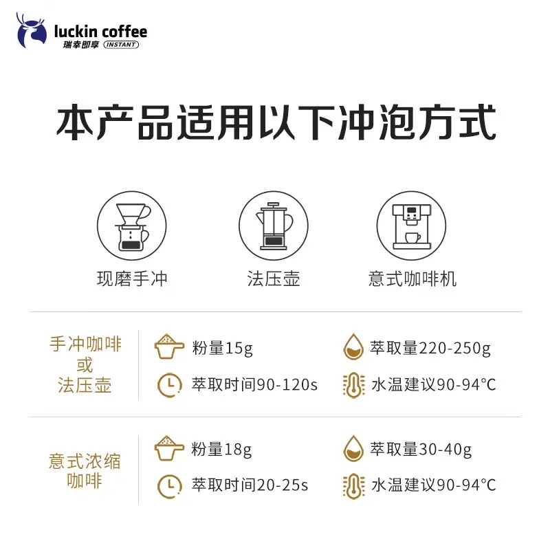 瑞幸咖啡意式拼配咖啡豆250g(深烘)_高清大图