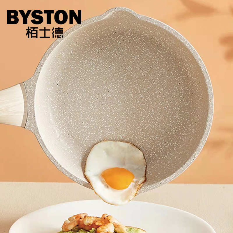 栢士德BYSTON铝合金克丽普不沾煎锅 燃气炉微波炉通用煎锅24CM BST-1040高清大图