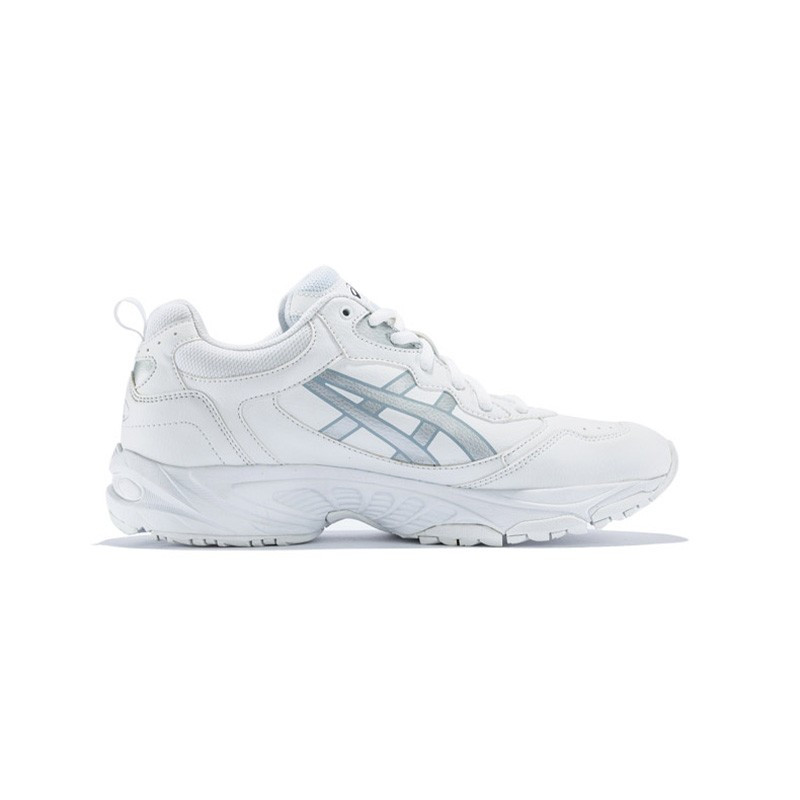亚瑟士 ASICS GEL-100TR男女复古时尚运动休闲鞋情侣鞋1023A012-101 白色/银色 43.5