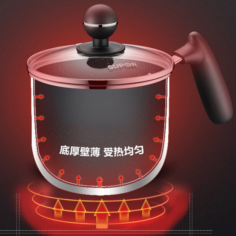 苏泊尔(SUPOR)迷色系列奶锅 泡面锅 明火专用 ET14JAP01-V 14cm绿色