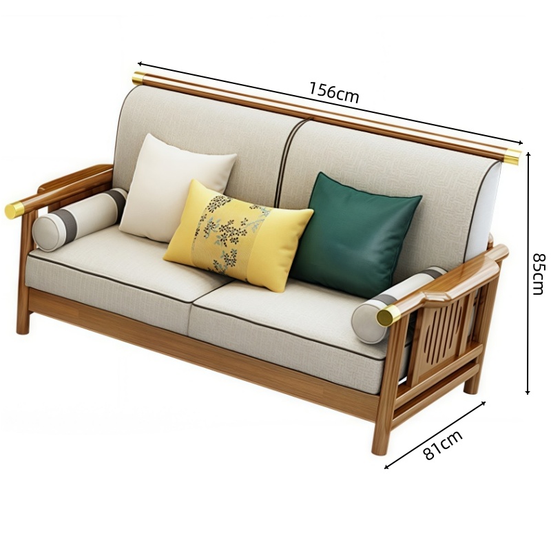 豫龙都 实木沙发 双人位张高清大图